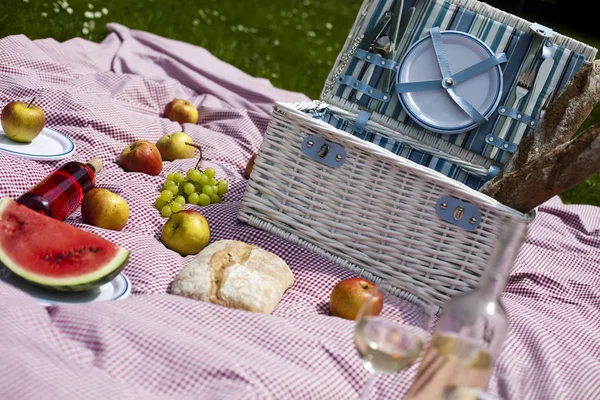 Picknick im Gras — Stockfoto