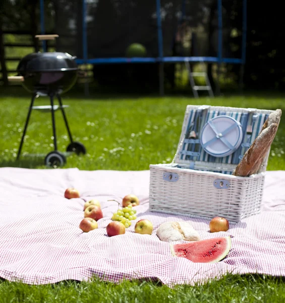 ピクニック、焼く時間、グリル — ストック写真