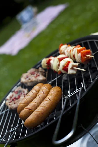 Grilling at summer weekend — Stock Photo, Image