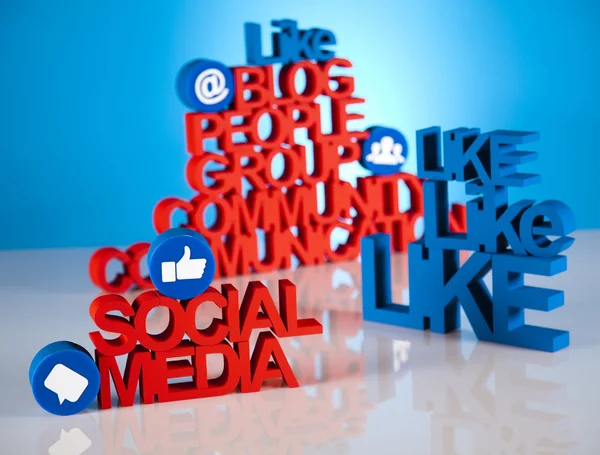 Sociale media als concept — Stockfoto