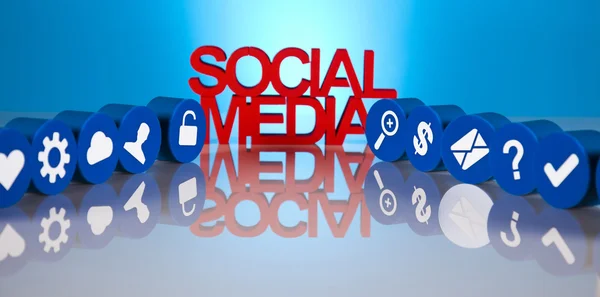 Mídia social como conceito — Fotografia de Stock