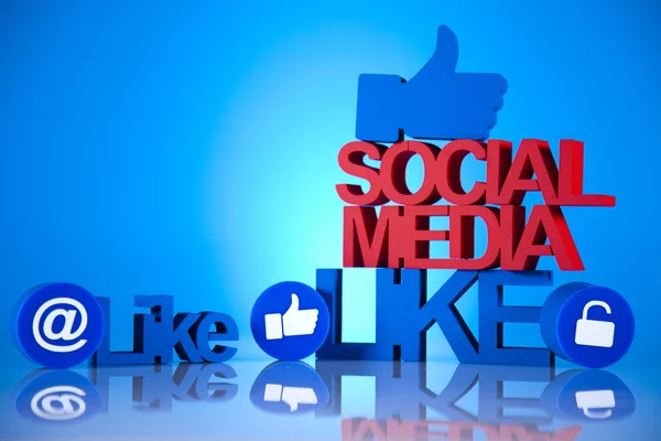 Sociální média jako koncept — Stock fotografie