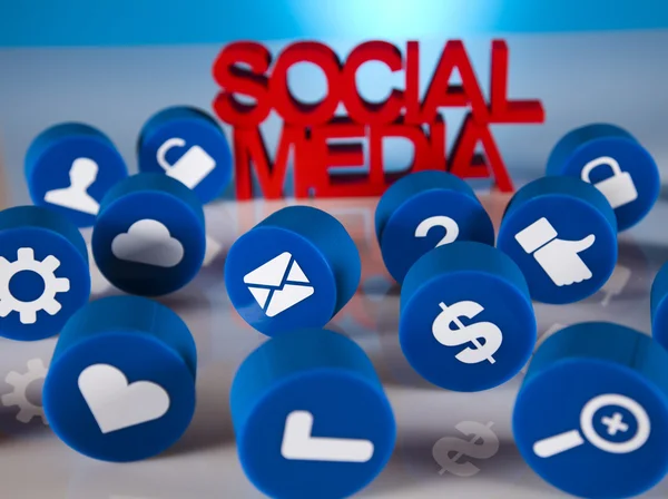 Közösségi média hálózati kapcsolat fogalma — Stock Fotó
