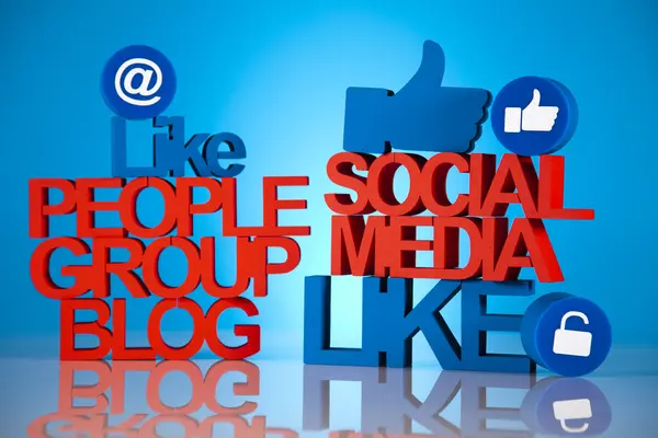Conceito de conexão de rede de mídia social — Fotografia de Stock