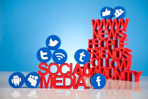 Konzept zur Vernetzung sozialer Medien — Stockfoto