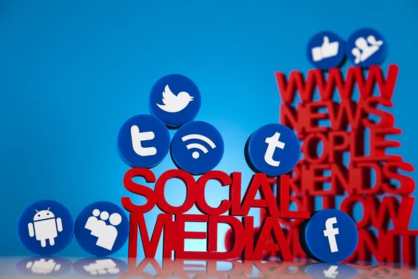 Concetto di connessione di social media — Foto Stock