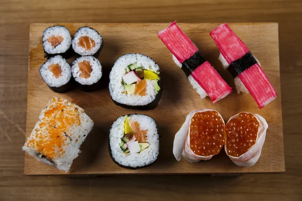 Variation of fresh tasty sushi food — Stock Photo, Image