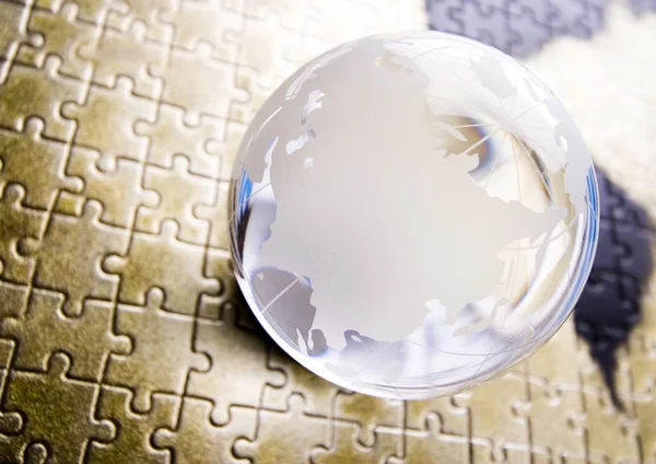 Crystal Earth Globe — Stock Photo, Image