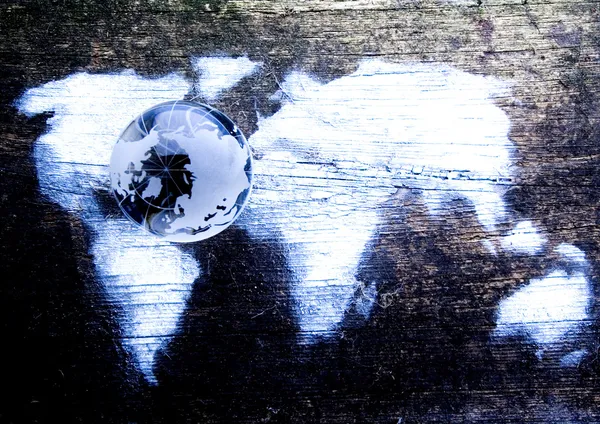 水晶地球地球 — 图库照片