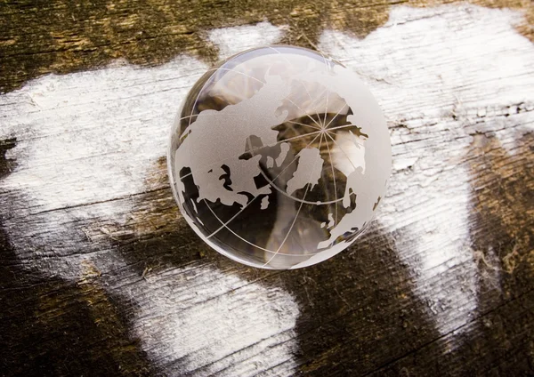 Kryształ ziemi glob — Zdjęcie stockowe
