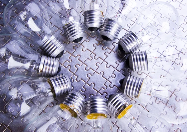 Circle of lightbulbs — Stock Photo, Image