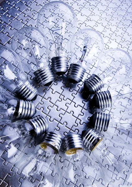 Circle of lightbulbs — Stock Photo, Image