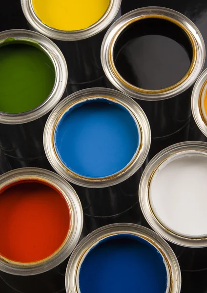 Tinta e latas — Fotografia de Stock