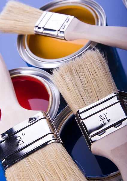 Paint and brush — Stock Photo, Image