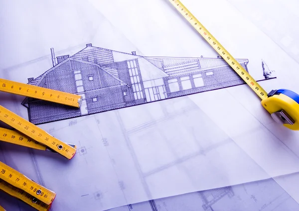 Architectural plans — Stock Photo, Image