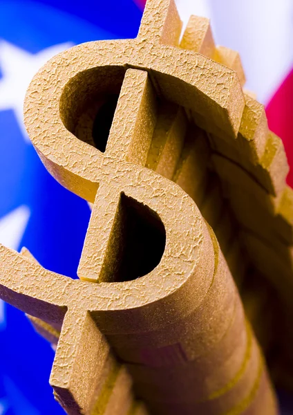 USA vlag & dollartekens — Stockfoto