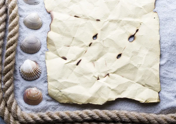 Marco hecho de conchas —  Fotos de Stock