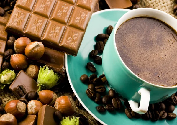 巧克力与咖啡 & 疯 — 图库照片