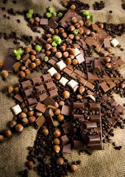 Chocolate y café — Foto de Stock