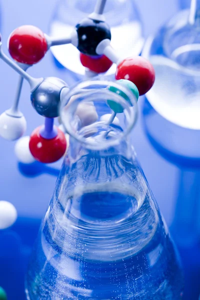 Molekuláris modell - atom & üveg — Stock Fotó