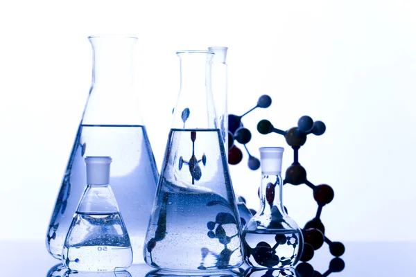 Molekylär modell - atom & glas — Stockfoto