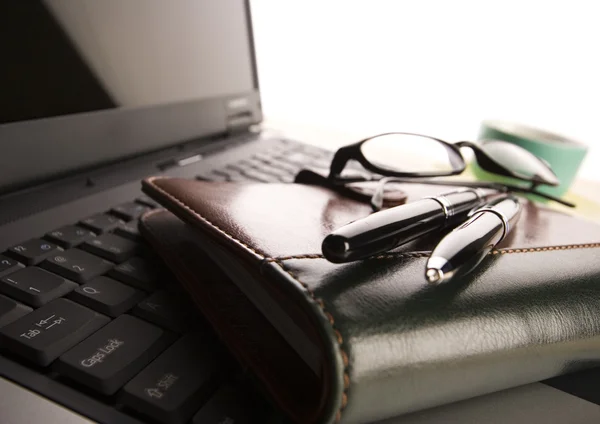 Cuaderno & Objetos de negocios — Foto de Stock