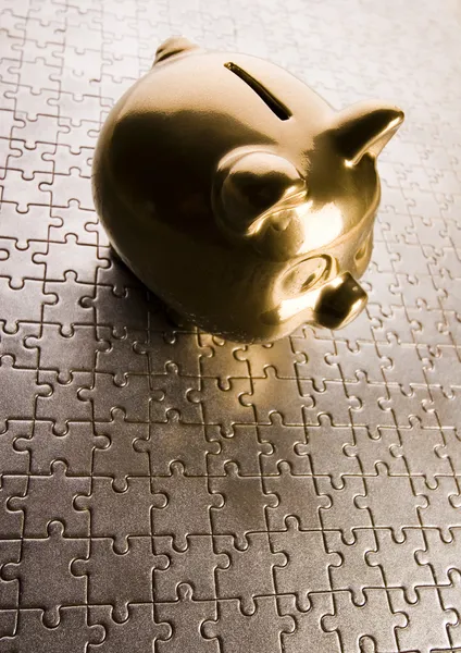 Gold piggy bank — Stock Photo, Image