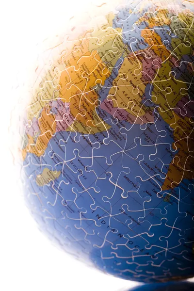 Puzzel wereld Stockfoto