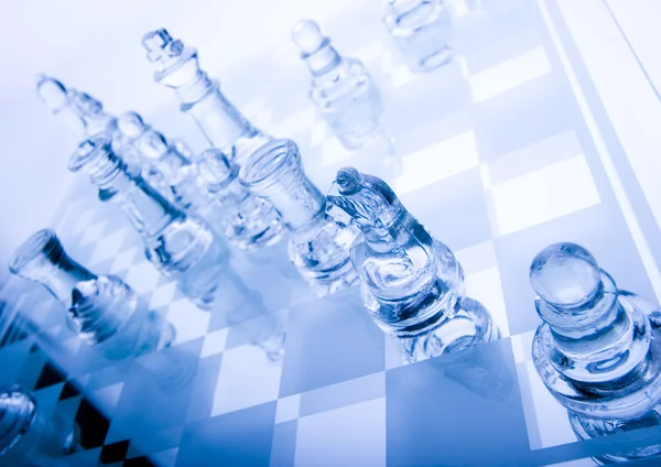 Glass chess — Stock Photo, Image