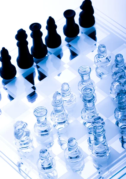 Glass chess — Stock Photo, Image