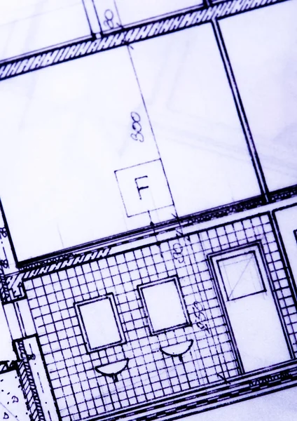 집 계획 청사진 — 스톡 사진