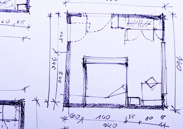 Plano de la casa planos — Foto de Stock