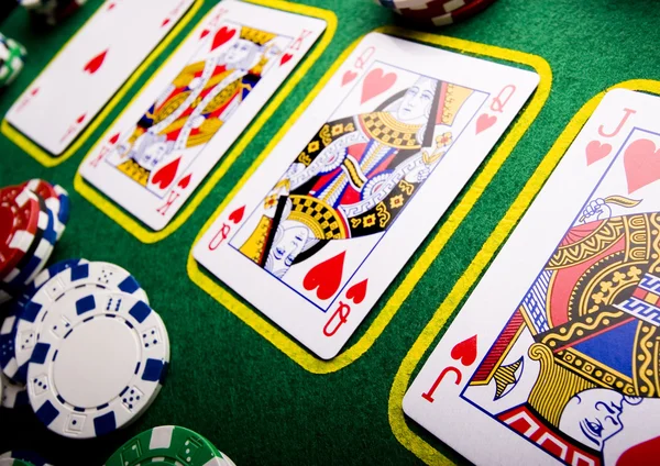 Poker kasyno idealna — Zdjęcie stockowe