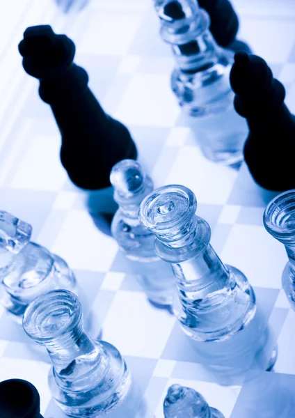 Glass chess — Stock Photo, Image