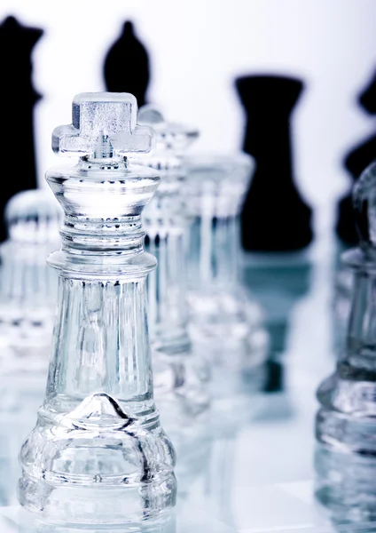 Glass chess — Stock Photo, Image