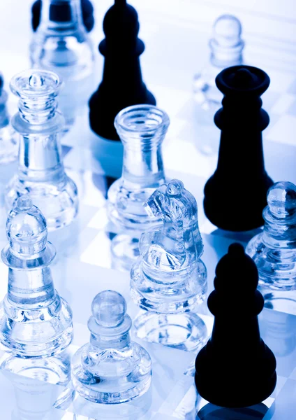 Glass chess — Stock Photo, Image