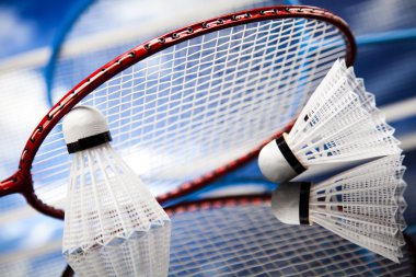 Badminton Raket üzerinde raketle