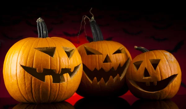 Zucca di Halloween, Jack spaventoso — Foto Stock