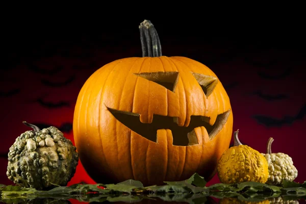 Zucca di Halloween, Jack spaventoso — Foto Stock