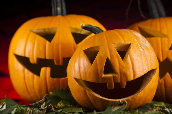 Zucca di Halloween, Jack spaventoso — Foto Stock