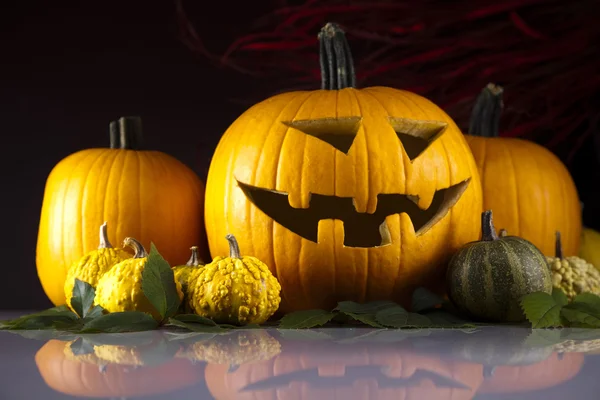 Zucca di Halloween, Jack spaventoso — Foto Stock