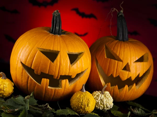 Zucca faccia divertente, Halloween — Foto Stock