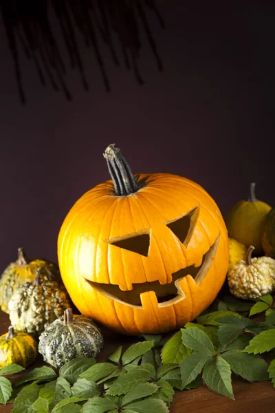 Zucca di Halloween, Jack spaventoso — Foto Stock