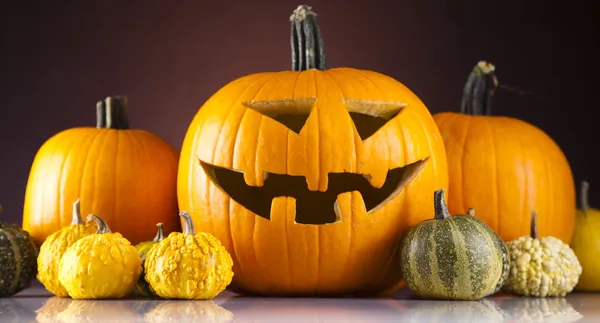 Zucca di Halloween, Jack spaventoso — Foto Stock