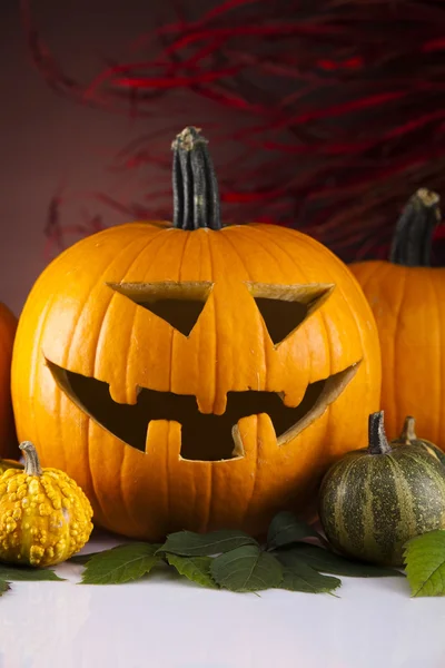 Zucca di Halloween, Jack spaventoso — Foto Stock