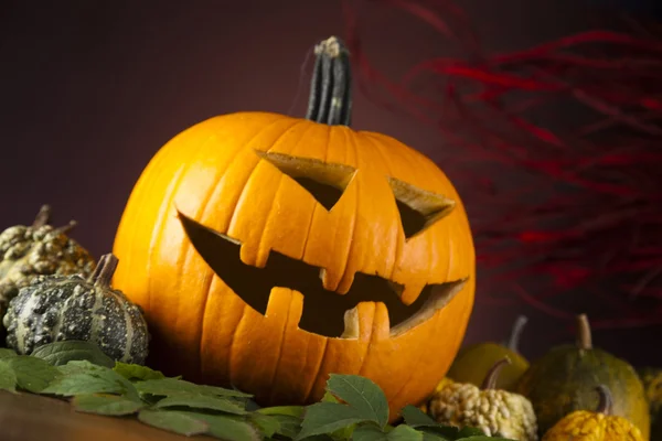 Zucca di Halloween, Jack spaventoso — Foto Stock