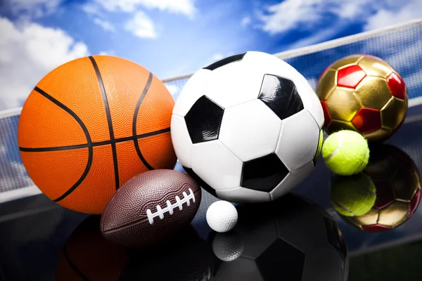 Sports balls, a lot of balls and stuff — Stock Photo, Image