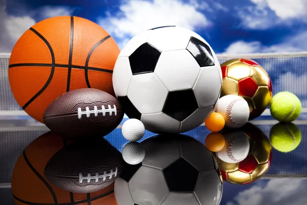 Sports balls, a lot of balls and stuff — Stock Photo, Image