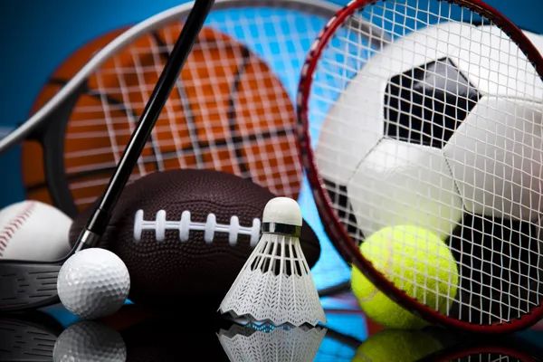 Sports balls, a lot of balls and stuff — Stock Photo, Image