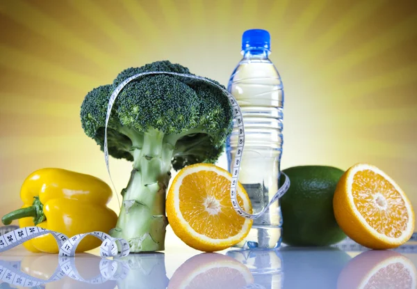 Vitamine en fitness dieet, plantaardige — Stockfoto